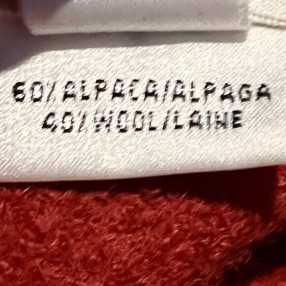 Talbots‎ Jacket Blazer Orange Terra Cotta Red Alpaca & Wool Blend Size LG Petite - Picture 7 of 8